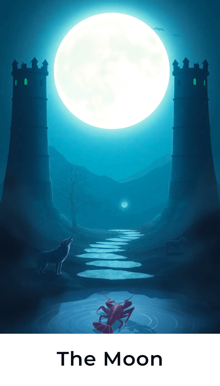The Moon tarot card